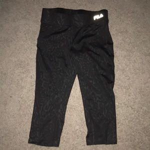 FILA Sport Cropped Black Leopard Size S